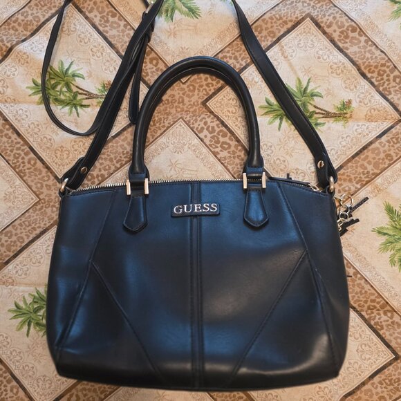 Large Guess Black Bag Satchel - Picture 1 of 9